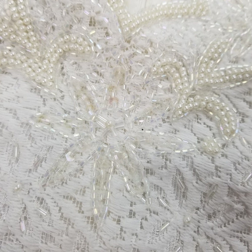 Fashion Bug White Beaded Formal Top Sz 24 (2X/3X) Wedding Party Mother of Bride - Picture 4 of 16